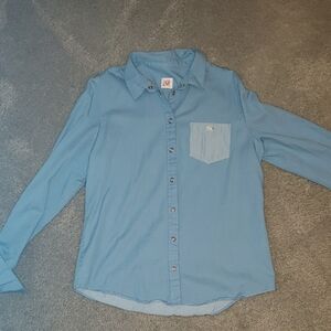 Women's Lacoste Button Down Denim Shirt, Small